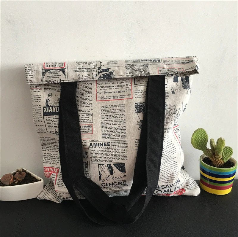 ZICANCN Purple Vintage Old Newspaper Tote Bag , Grocery Bags Reusable  Shopping Bags with Handles Durable Foldable Washable for Women Men -  Walmart.com